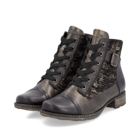 Bottines à lacets bi-matière bronze REMONTE
