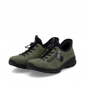 Baskets basses kaki RIEKER