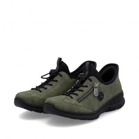 Baskets basses kaki RIEKER
