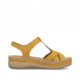 Rieker Sandales Femme Jaunes