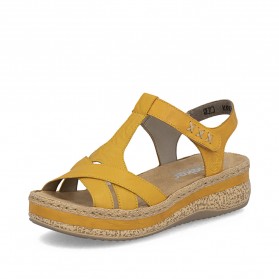 Rieker Sandales Femme Jaunes