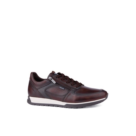 Baskets homme en cuir marron avec zip Pikolinos M5N-6362C1