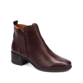 Bottines femme en cuir marron à talon bas Pikolinos W6W-8950