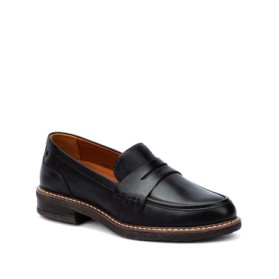 Mocassins femme en cuir noir Pikolinos W8J-3541