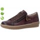 Baskets femme en cuir bordeaux avec zip Remonte D0700-37