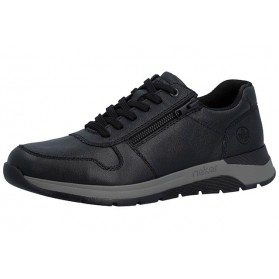 Baskets homme noires avec zip Rieker 39615-00