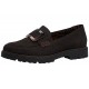Mocassins femme marron foncé à boucle Rieker 45553-25