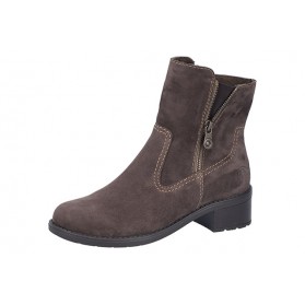 Bottines femme marron à talon avec zip Rieker 75460-24