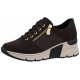 Baskets compensées femme marron foncé avec zip Rieker N6314-25
